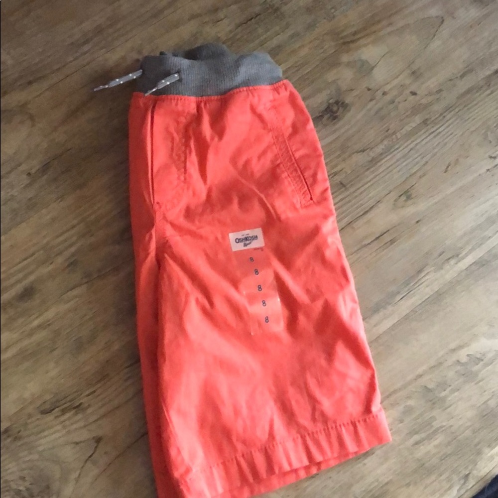 Boys orange shorts size 8